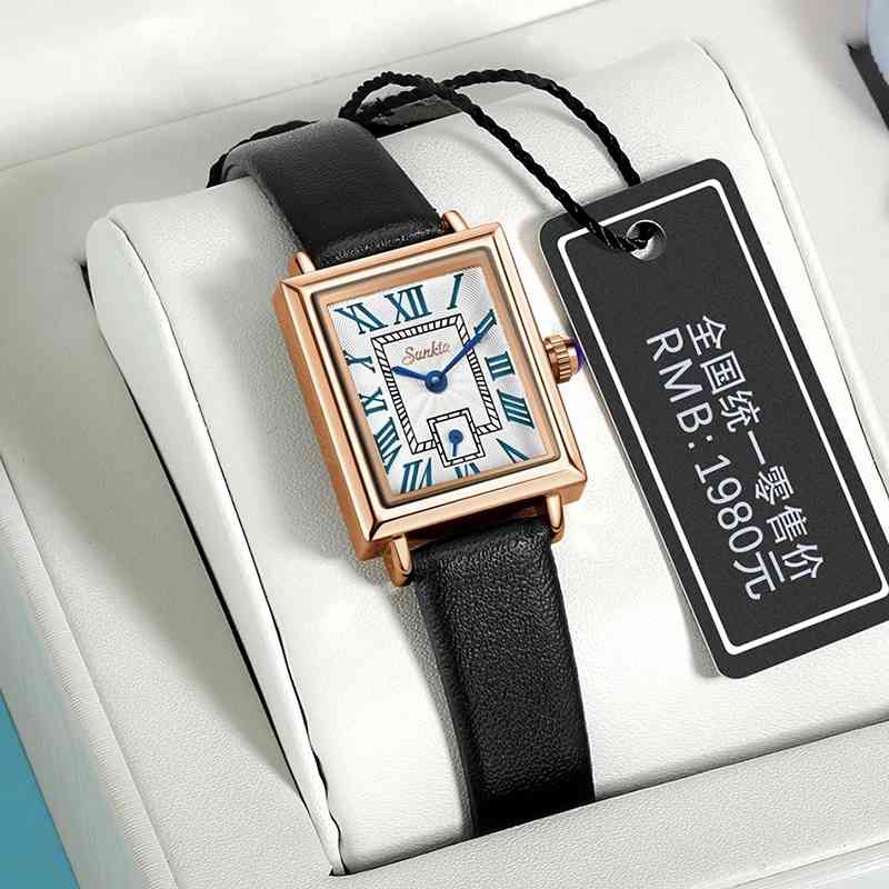 Sunkta Watches Women Vintage Rectangular Women Watch Quartz Leather Waterproof Clock Top Brand Luxury Ladies Watch for Woman 210517, Leather silver white
Sunkta Watches Women Vintage Rectangular Women Watch Quartz Leather Waterproof Clock Top Brand Luxury Ladies Watch for Woman 210517, Leather silver white