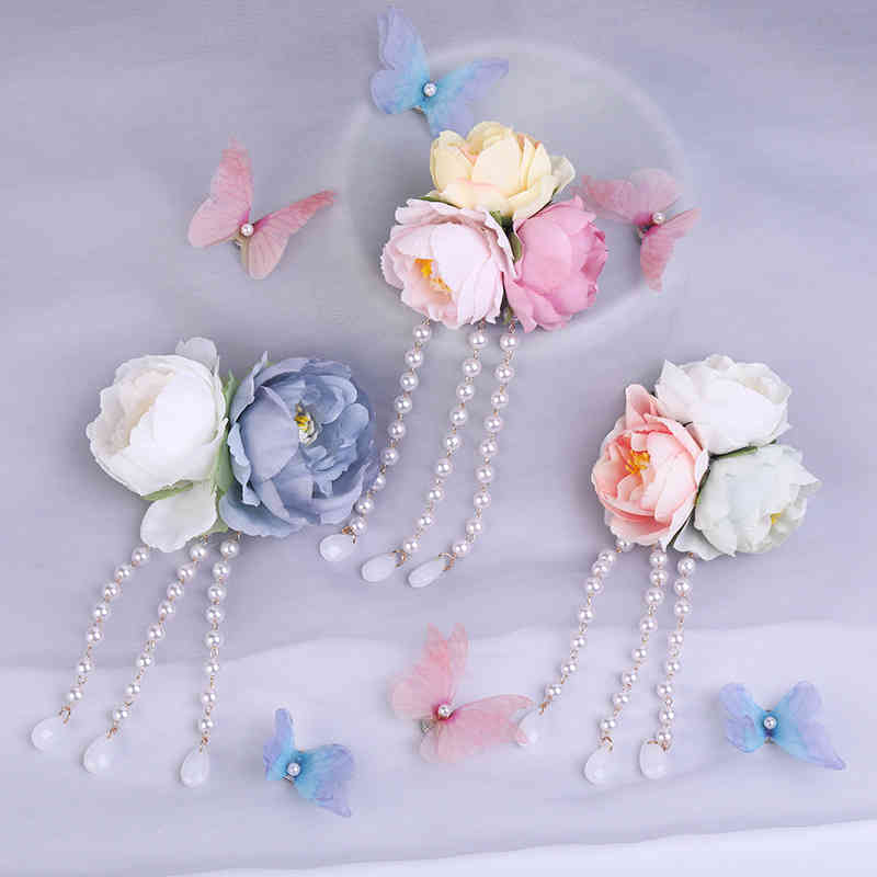 Brooch Han Clothing Accessories Magnetic Suction Buckle Drape Silk Fixed Flower Antique Cape Clip Decoration