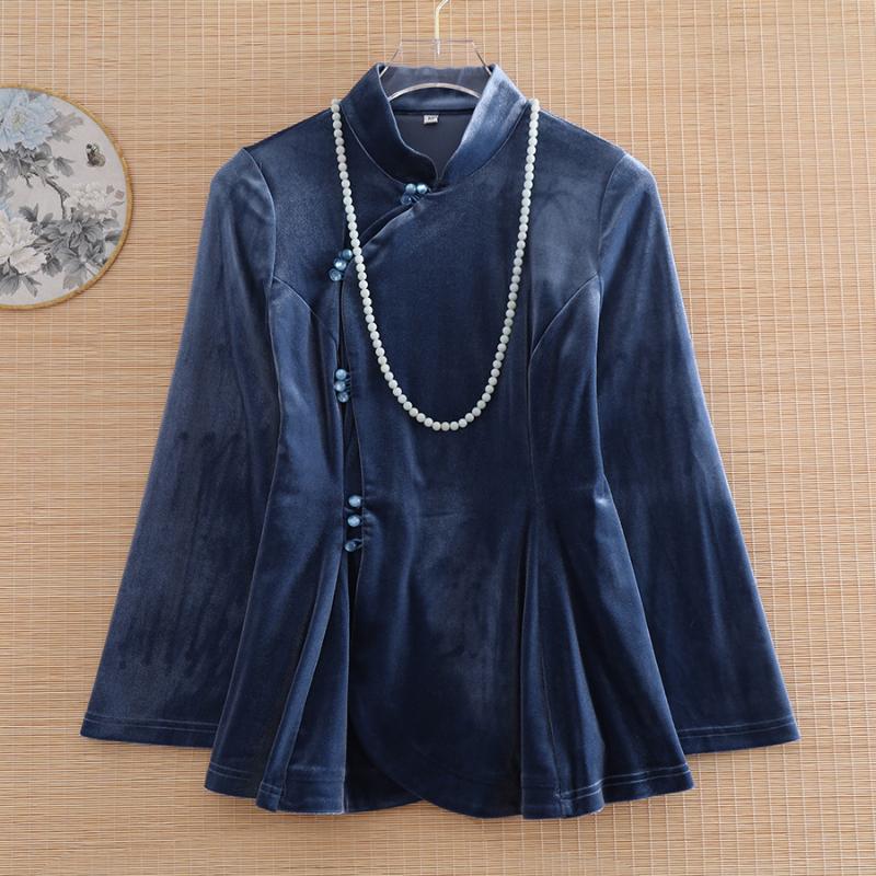 Ethnic Clothing Women Tops Tang Autumn Velvet Flared Sleeves Chinese Style Vintage Loose Short Coat Lady Casual Jacket Female S-XXL
Ethnic Clothing Women Tops Tang Autumn Velvet Flared Sleeves Chinese Style Vintage Loose Short Coat Lady Casual Jacket Female S-XXL