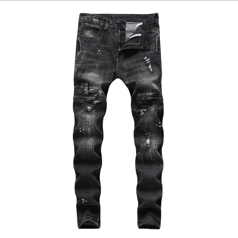 Desig ink small feet men's jeans Autumn Winter Tight Ankle Pants Fashion Ripped Washed, As pic
Desig ink small feet men's jeans Autumn Winter Tight Ankle Pants Fashion Ripped Washed, As pic