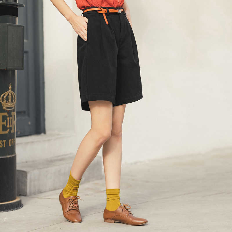 INMAN Summer Sweet Girl Artsy Loose Style Fit Shape Women Short Pants 210611