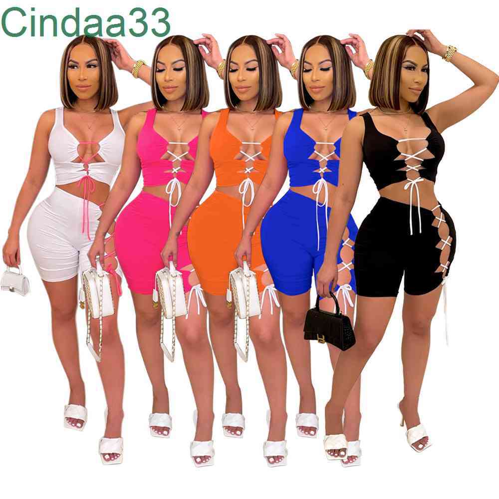 Summer Women Tracksuits Slim Sexy Hole Bandage Sports Sleeveless Shorts Two Piece Set Solid Color Yoga Outfits Plus Size Sportwear, Orange
Summer Women Tracksuits Slim Sexy Hole Bandage Sports Sleeveless Shorts Two Piece Set Solid Color Yoga Outfits Plus Size Sportwear, Orange