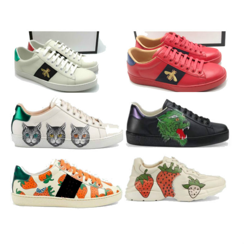 2019 Designer shoes Ace sneakers strawberry animals Big Size us5-13 Luxury embroidered white black pink with box A078, Tiger head white
2019 Designer shoes Ace sneakers strawberry animals Big Size us5-13 Luxury embroidered white black pink with box A078, Tiger head white