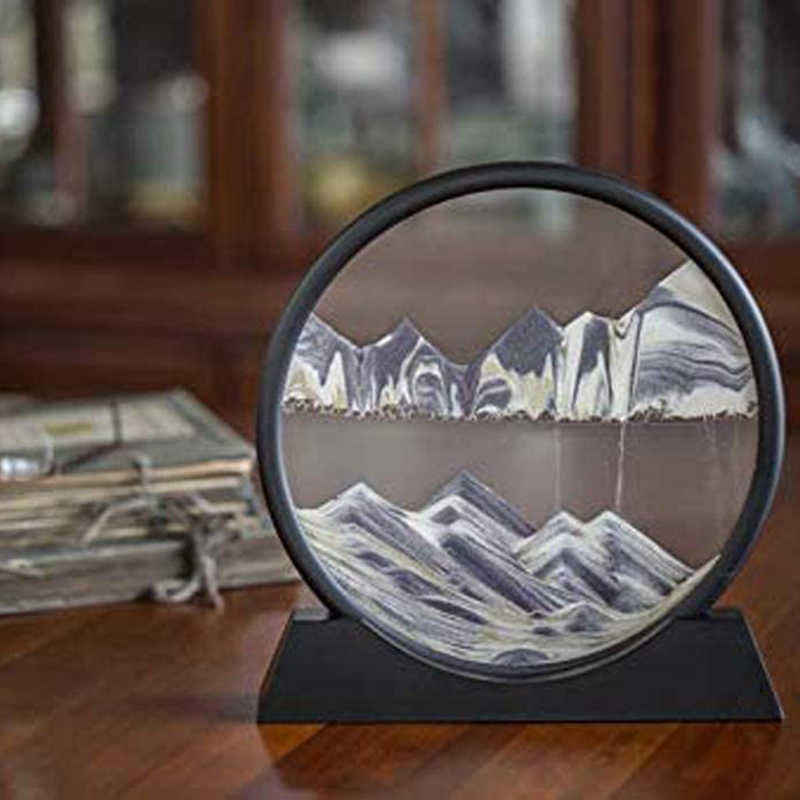 7/12inch Moving Sand Art Picture Round Glass 3d Deep Sea Sandscape in Motion Display Flowing Sand Frame Q0525
7/12inch Moving Sand Art Picture Round Glass 3d Deep Sea Sandscape in Motion Display Flowing Sand Frame Q0525