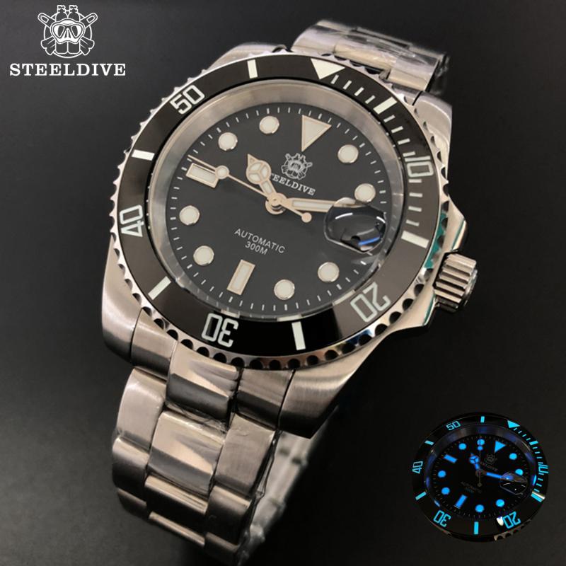 Wristwatches STEELDIVE 1953 Automatic Self Wind Diving Watch 300m Waterproof NH35 Mechanical Watches Men 316L Steel Dive For, Steel strap green
Wristwatches STEELDIVE 1953 Automatic Self Wind Diving Watch 300m Waterproof NH35 Mechanical Watches Men 316L Steel Dive For, Steel strap green