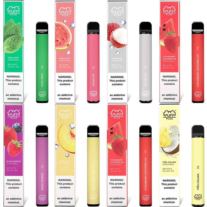 Puff Bar Plus Disposable Vape Pen mix flavors Kits 800 Puffs cigarettes 550mAh Battery 3.2ML Vapor Pod Device eCigs Puffbars Vapes
Puff Bar Plus Disposable Vape Pen mix flavors Kits 800 Puffs cigarettes 550mAh Battery 3.2ML Vapor Pod Device eCigs Puffbars Vapes