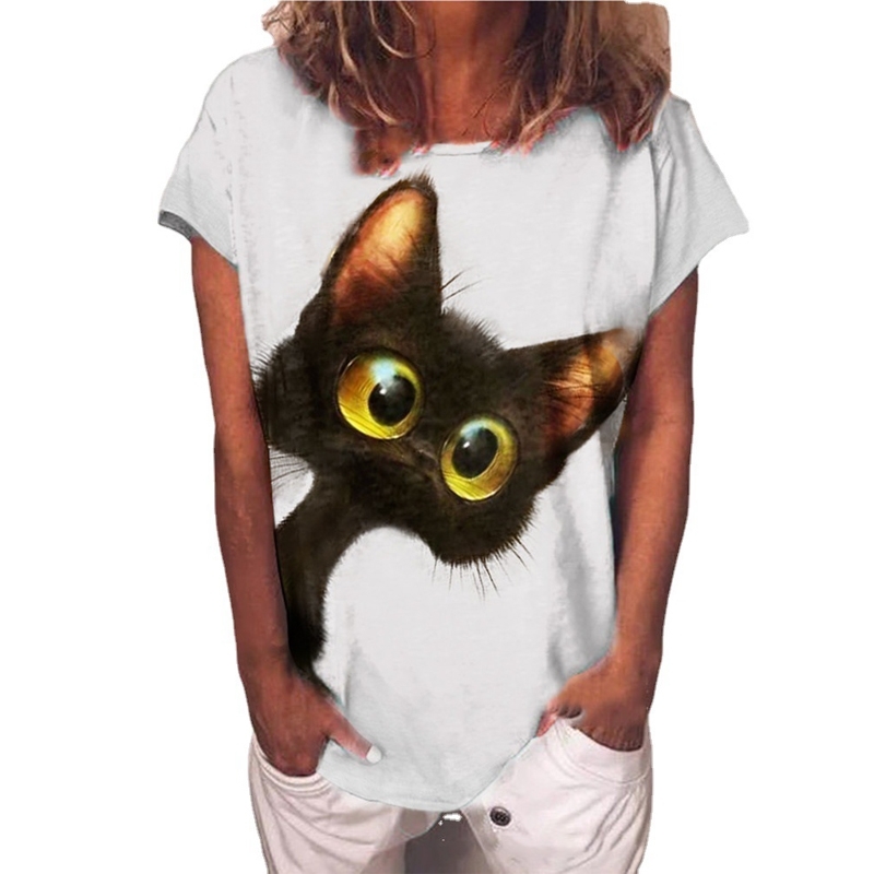 Cartoon Graphic Women's Summer Cotton Printed Short Sleeved Round Neck T Shirt Casual Loose Oversize Ladies Fashion Tops XS-4XL 210406