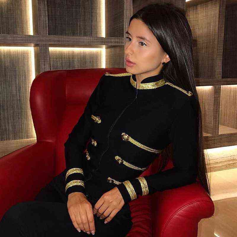 Ocstrade Women Jackets Spring Autumn Coat Party High Quality Green Plus Size Elegant Long Sleeve Bandage Jacket Bodycon 220118