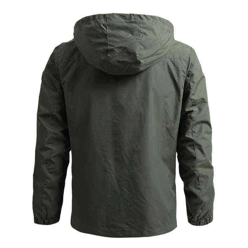 Men Waterproof Jackets Hooded Coats Male Outdoor Outwears Windbreaker Windproof Spring Autumn Jacket Fashion Clothing Coat LM090 211110