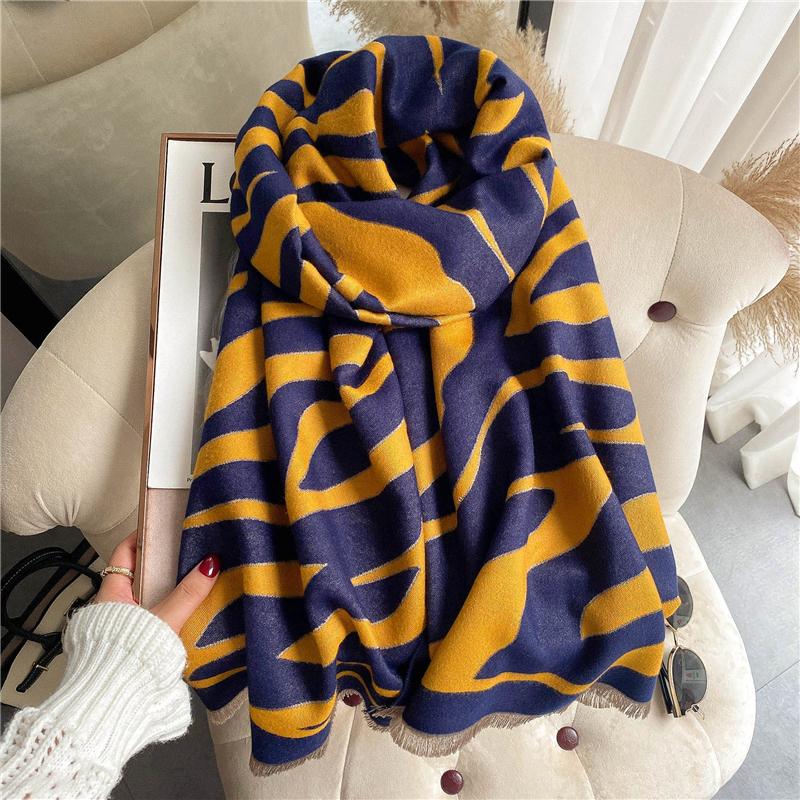Scarves Thick Warm Blanket Female Winter Print Pashmina Cashmere Bufandas Women Shawls Hijab Wraps Echarpe 2021 Stoles, Blue;gray
Scarves Thick Warm Blanket Female Winter Print Pashmina Cashmere Bufandas Women Shawls Hijab Wraps Echarpe 2021 Stoles, Blue;gray