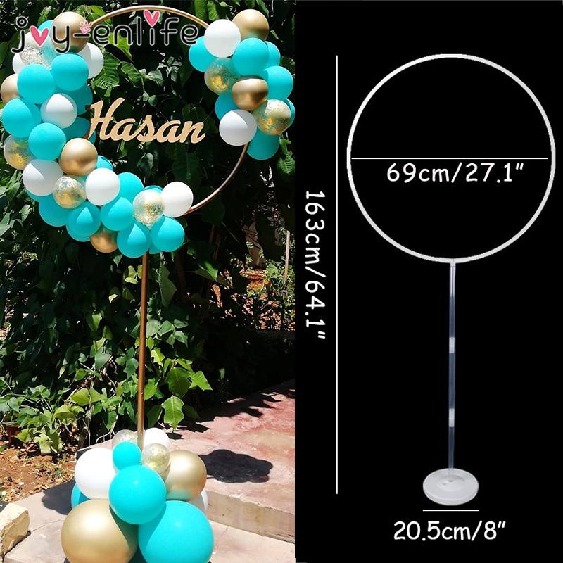 Party Decoration 1set 163x69cm Wide Circle Balloon Column Base And Plastic Poles Arch Wedding Decorations Birthday Event Supplies