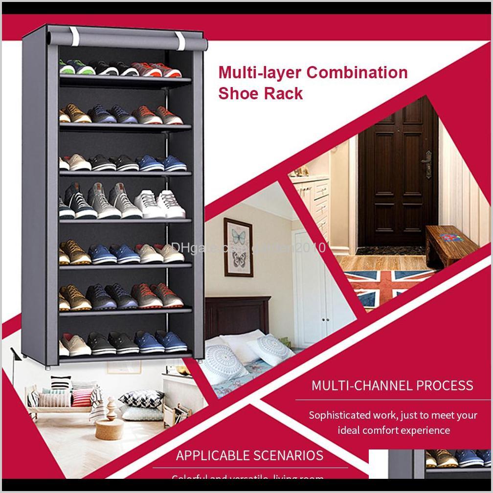 Holders Racks Housekeeping Organization Garden Drop Delivery 2021 456810 Layer Dustproof NonWoven Home Shoe Rack Bedroom Do497096744122247Q