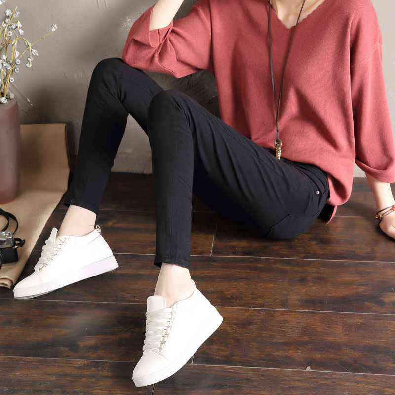 Jeans for Women black White High Waist Woman Elastic Stretch female denim skinny pencil pants 211112