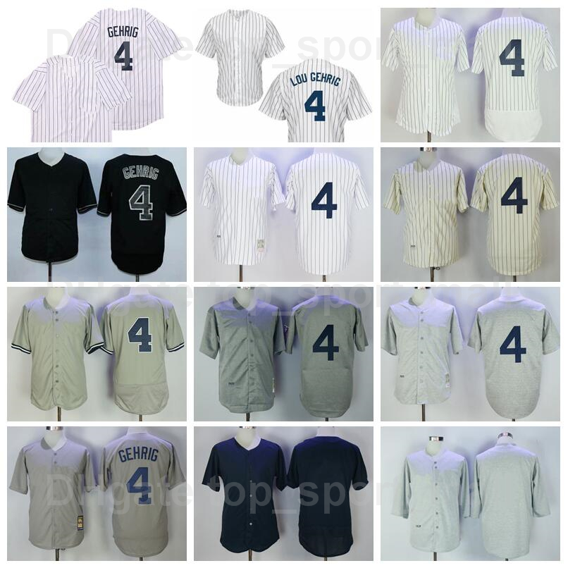Retro 1939 Vintage Baseball 4 Lou Gehrig Jersey Men Team Pinstripe White Grey Black Beige Color Stitched Flexbase Cool Base Top Quality
Retro 1939 Vintage Baseball 4 Lou Gehrig Jersey Men Team Pinstripe White Grey Black Beige Color Stitched Flexbase Cool Base Top Quality