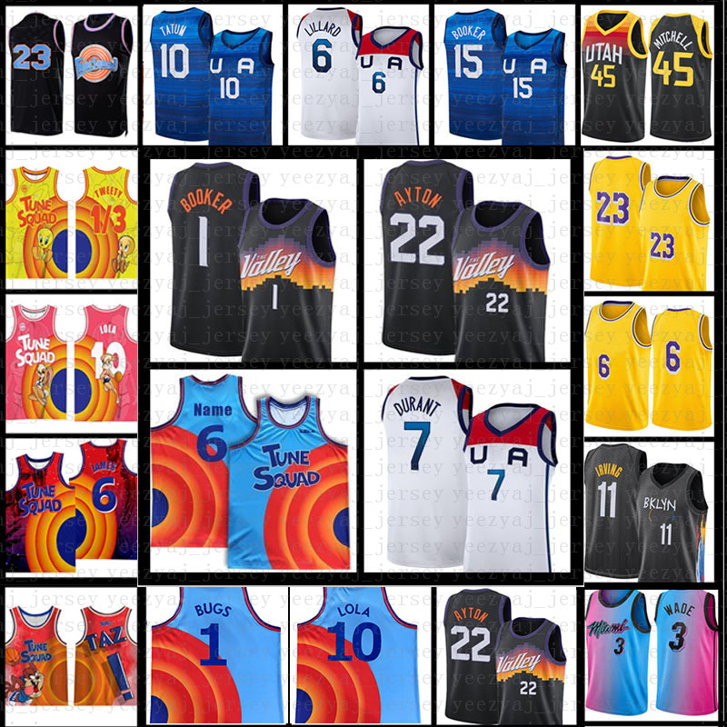 Damian Jayson Lillard Kevin Tatum Steve Durant Basektball Jersey Devin Chris Booker Paul Lebron 6 James Space Jam Lola Tweety Team America 2021 Tokyo Summer Olympics, 2021 jersey
Damian Jayson Lillard Kevin Tatum Steve Durant Basektball Jersey Devin Chris Booker Paul Lebron 6 James Space Jam Lola Tweety Team America 2021 Tokyo Summer Olympics, 2021 jersey