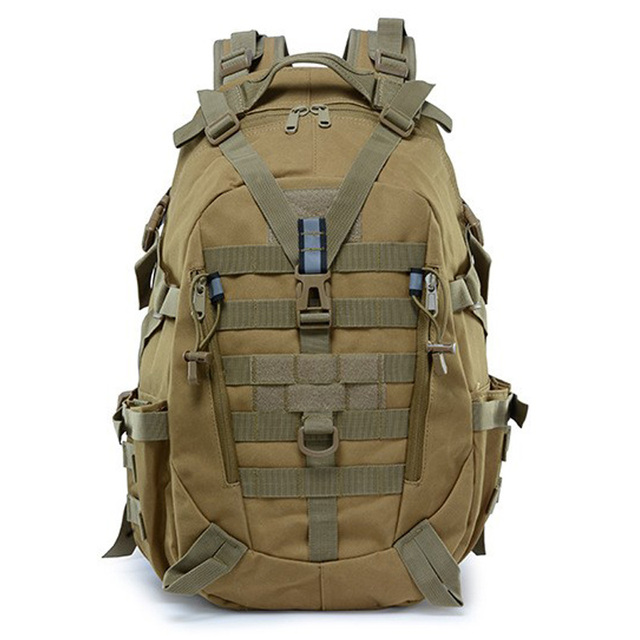 

40L 15L Camping Backpack Military Bag Men Travel Bags Tactical Army Molle Climbing Rucksack Hiking Outdoor Sac De Sport XA714WA, Khaki