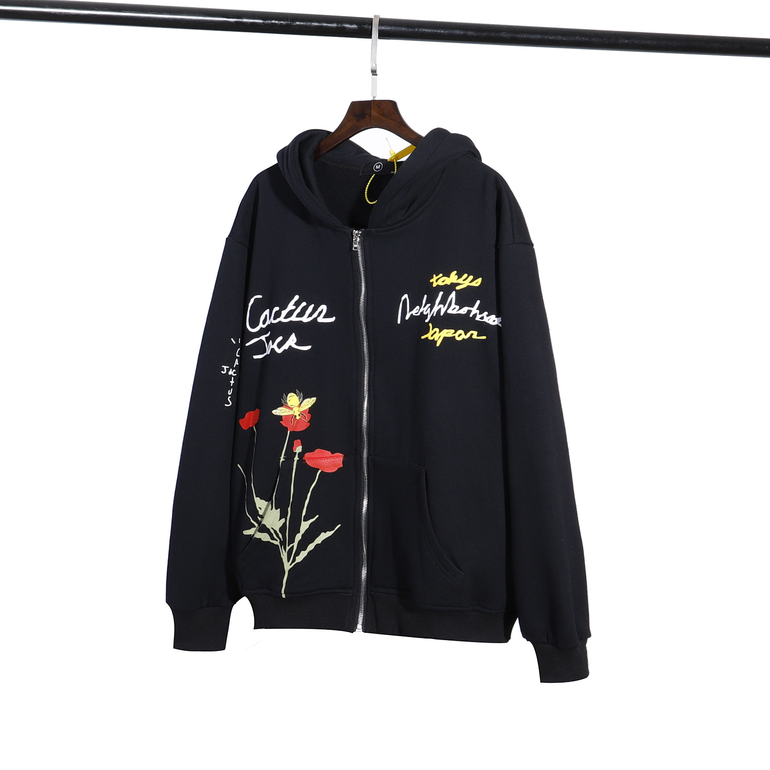 Travis Scott Cactus Jack Master Sweatshirts 3D Flowers Printing Hoodie Zipper Pullovers, Black
Travis Scott Cactus Jack Master Sweatshirts 3D Flowers Printing Hoodie Zipper Pullovers, Black