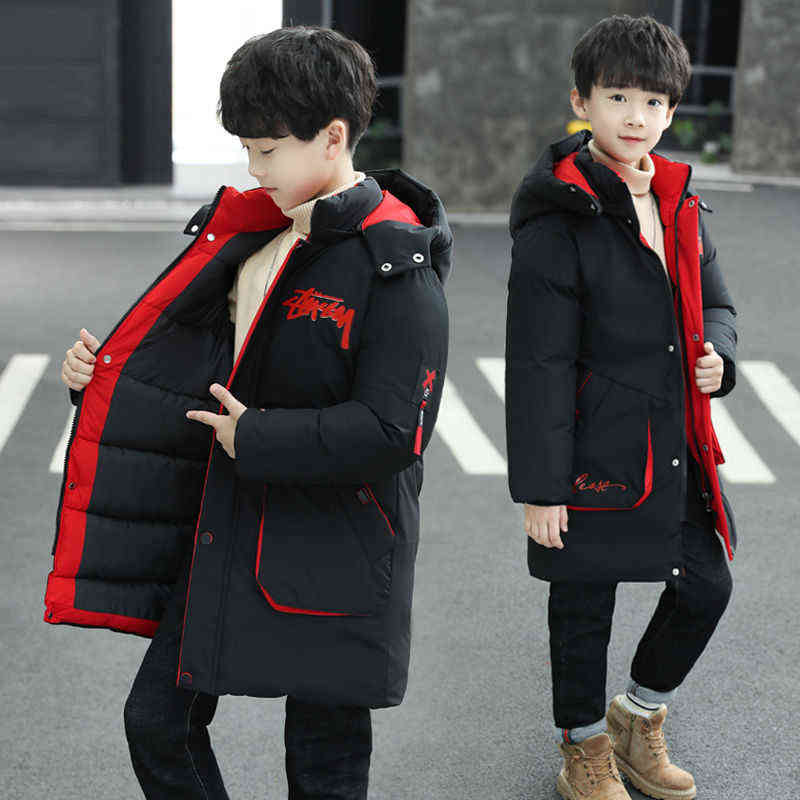 Winter Boy Cotton Coat 14 Children's Clothing Casual Thick Winter Jacket Fashion Outerwear 12 Years 10 Kids 11 Boys Clothes 211111