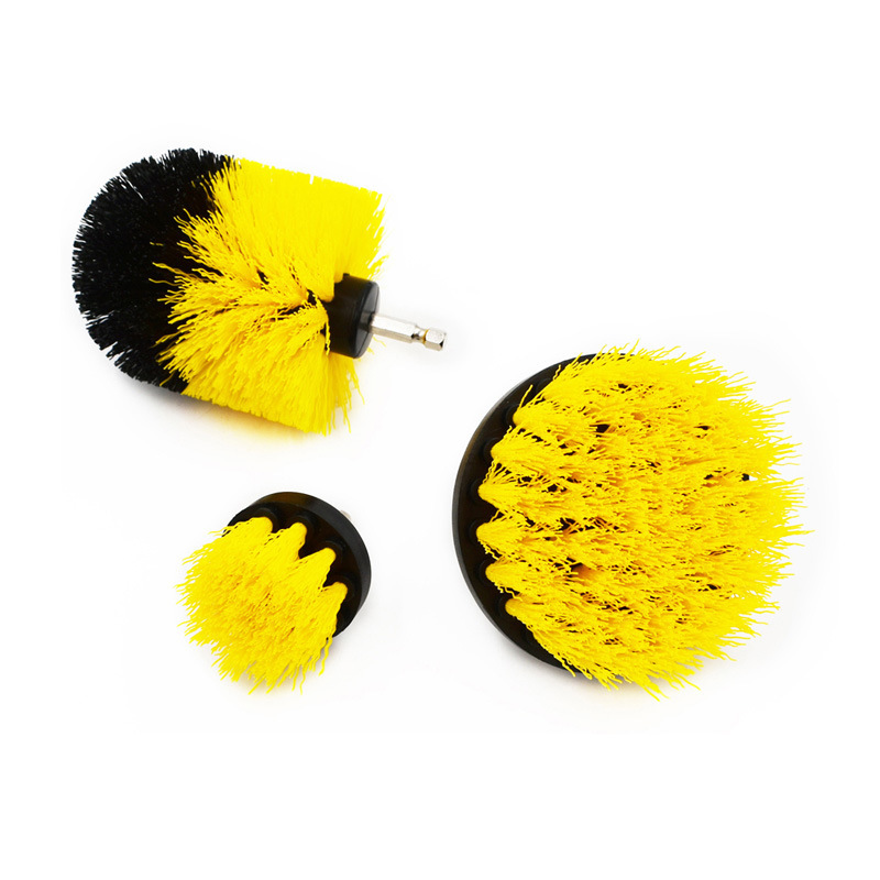 3PCS Electric Scrubber Cleaning Brush Drill Kit For Kitchen Bathroom Nylon Brushes Household High Quality Dust Removal Product