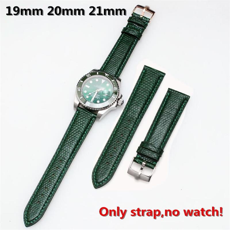 Watch Bands High Quality 19mm 20mm 21mm Genuine Leather Watchband&Pin Buckle Green Lizard Strap For RX Submarin Er Day-date
Watch Bands High Quality 19mm 20mm 21mm Genuine Leather Watchband&Pin Buckle Green Lizard Strap For RX Submarin Er Day-date