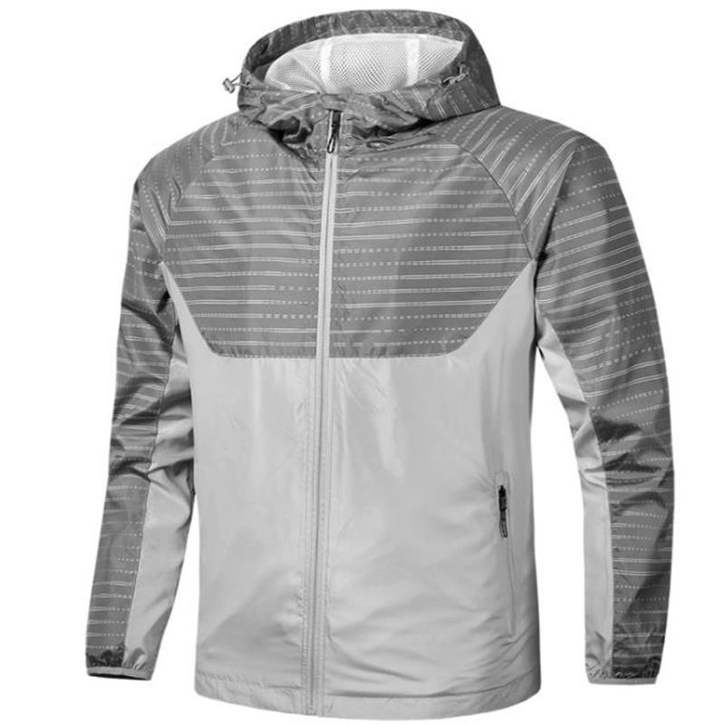 Outdoor Jackets Spring Autumn Hooded Jacket Patchwork Men's Windbreaker Male Outwear Zipper Thin Coat