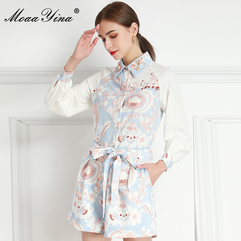 Fashion Set Spring Women's Long sleeve Beaded Turn-down Collar Print Blouses Tops+Shorts Two-piece set 210524, Multi
Fashion Set Spring Women's Long sleeve Beaded Turn-down Collar Print Blouses Tops+Shorts Two-piece set 210524, Multi