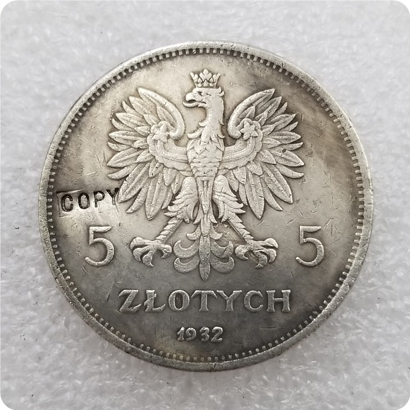 1932-POLAND-5-ZLOTYCH COPY commemorative coins-replica coins medal coins collectibles
1932-POLAND-5-ZLOTYCH COPY commemorative coins-replica coins medal coins collectibles