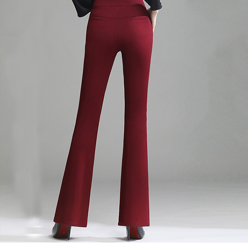 OL Style Pants Women Autumn and Winter Fashion High Waist Plus Size 4XL Professional Trousers Flare 11516 210506