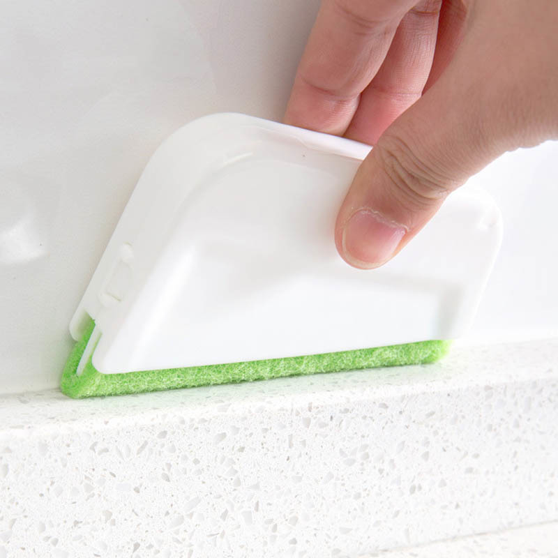 1Pcs Groove Cleaning Brush Eco-friendly 10.7*7.1*2.2CM Multipurpose Scrubbing Brushes Home Cleaning Tools Green Soft Hair