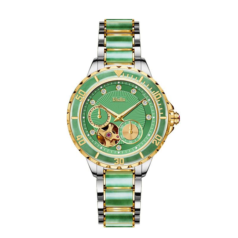 Wristwatches Top Jade Watch Fully Automatic Mechanical Flywheel Multifunctional Business Men Watches Gift Couple Women, Jade watch-women-f
Wristwatches Top Jade Watch Fully Automatic Mechanical Flywheel Multifunctional Business Men Watches Gift Couple Women, Jade watch-women-f