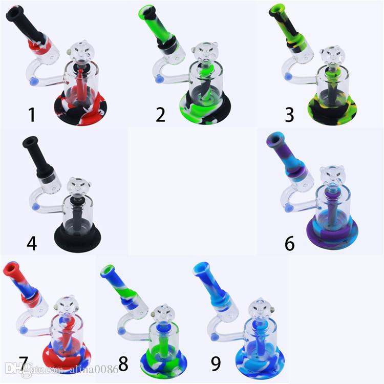 LED Silicone bong Water Pipes dab rig hookah Creative microscope shape siliconebongs With gift box
LED Silicone bong Water Pipes dab rig hookah Creative microscope shape siliconebongs With gift box