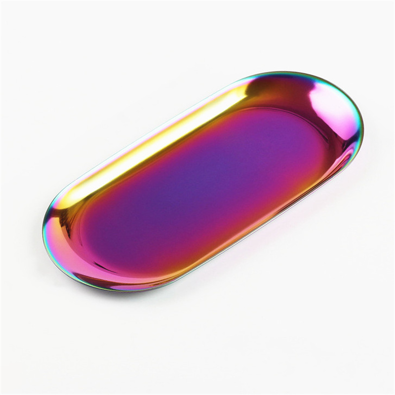 Chic Metal Tray Towel Plate Dessert Tray Jewelry Plates Home Storage