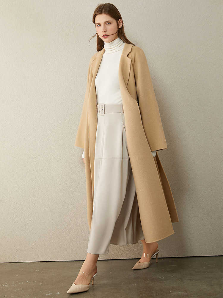 Minimalism Autumn Winter Fashion Women's Skirt Causal Solid Aline Calf-length Female Temperament Women 12040392 210527