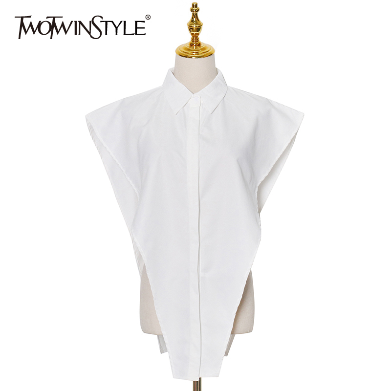 Sexy Solid Shirt For Women Lapel Sleeveless Irregular Hem Casual Blouses Females Summer Fashion Clothing Style 210524, Green
Sexy Solid Shirt For Women Lapel Sleeveless Irregular Hem Casual Blouses Females Summer Fashion Clothing Style 210524, Green