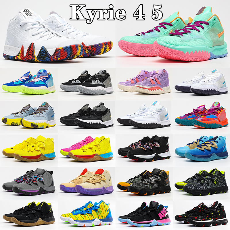 Men Kyries IV Low Irvings Kyrie 4 5 Mens Basketball Shoes Heal the world 4S 5s White Blue Black Gold Green Orange Sport Sneakers Size US 7-12
Men Kyries IV Low Irvings Kyrie 4 5 Mens Basketball Shoes Heal the world 4S 5s White Blue Black Gold Green Orange Sport Sneakers Size US 7-12