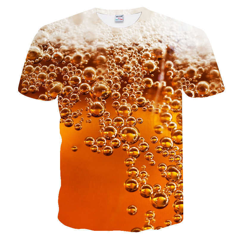 3D T shirt Men's Casual Tee s Funny Beer Print T- Men Summer style Party tops Couple Elasticity t Street Wear 210629