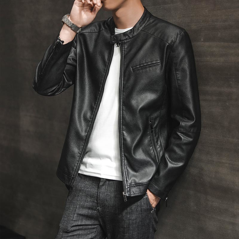 men's leather & faux spring casual style fine leather jacket fit trend beautiful youth plutonium rp5t, Black
men's leather & faux spring casual style fine leather jacket fit trend beautiful youth plutonium rp5t, Black