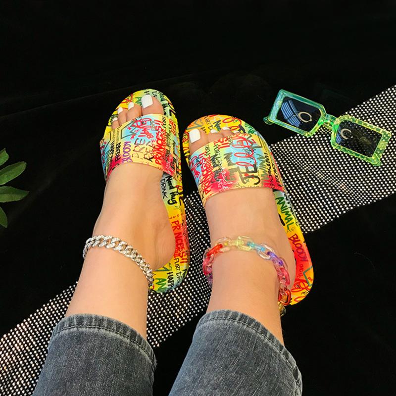 Summer Women Fashion Flip Flops Outside Colored Graffiti Falt Slippers Non-Slip Sandals Indoor Shoes Slides Zapatos De Mujer, Black
Summer Women Fashion Flip Flops Outside Colored Graffiti Falt Slippers Non-Slip Sandals Indoor Shoes Slides Zapatos De Mujer, Black
