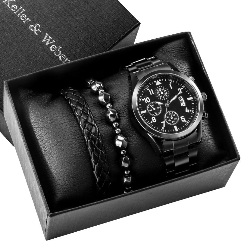 Wristwatches Watch For Man Quartz Wrist Stainless Steel Male Wristwatch With Men's Beads Bracelet Gift Men Original Watches Gifts Box Set, W485401
Wristwatches Watch For Man Quartz Wrist Stainless Steel Male Wristwatch With Men's Beads Bracelet Gift Men Original Watches Gifts Box Set, W485401