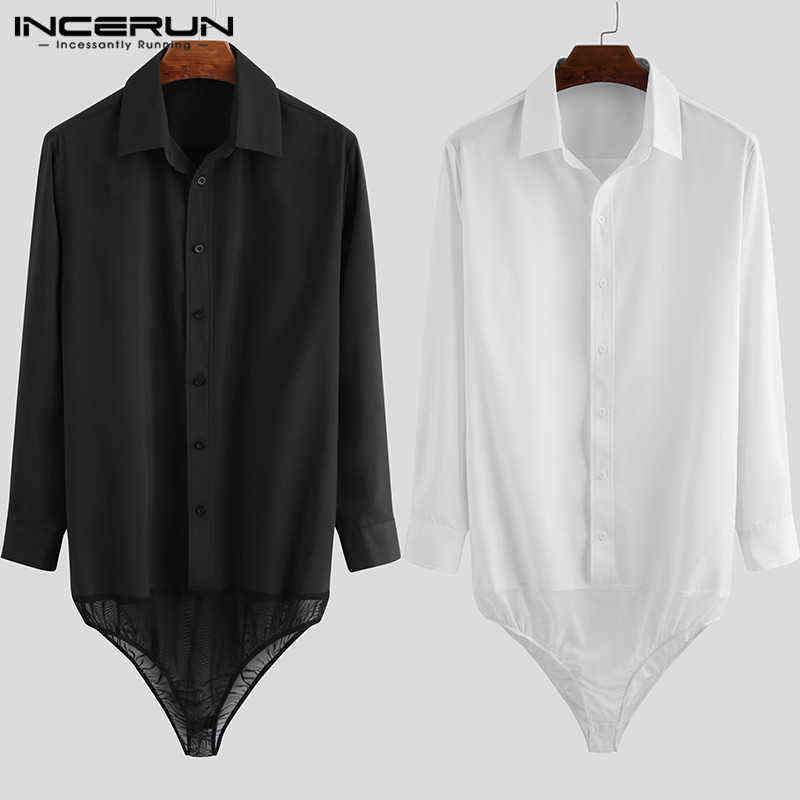 Fashion Men Dress Shirt Long Sleeve Bodysuit Streetwear Solid 2021 Button Slim Lapel Party Shirts Romper INCERUN Camisa -5XL H1210, Black shirt
Fashion Men Dress Shirt Long Sleeve Bodysuit Streetwear Solid 2021 Button Slim Lapel Party Shirts Romper INCERUN Camisa -5XL H1210, Black shirt