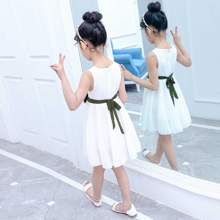 Dress For Girls Big Bow es Patchwork Party Child Summer Children's Clothing 6 8 10 12 14 210528