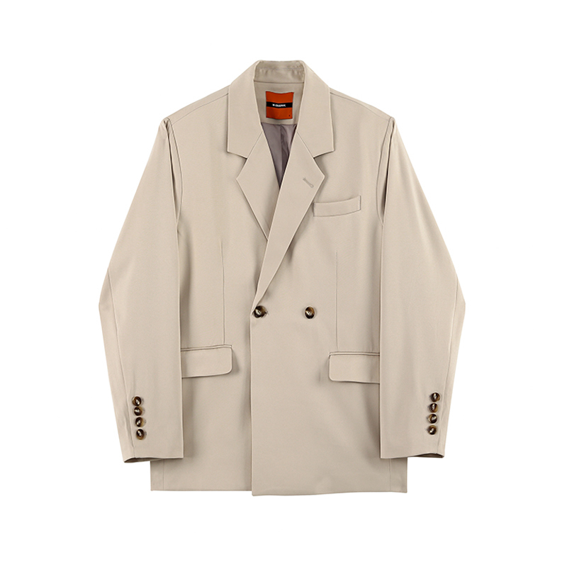 IEFB /men's wear Korean style casual suit coat loose trendy handsome double breasted big size blazer male autumn 9Y4093 210524