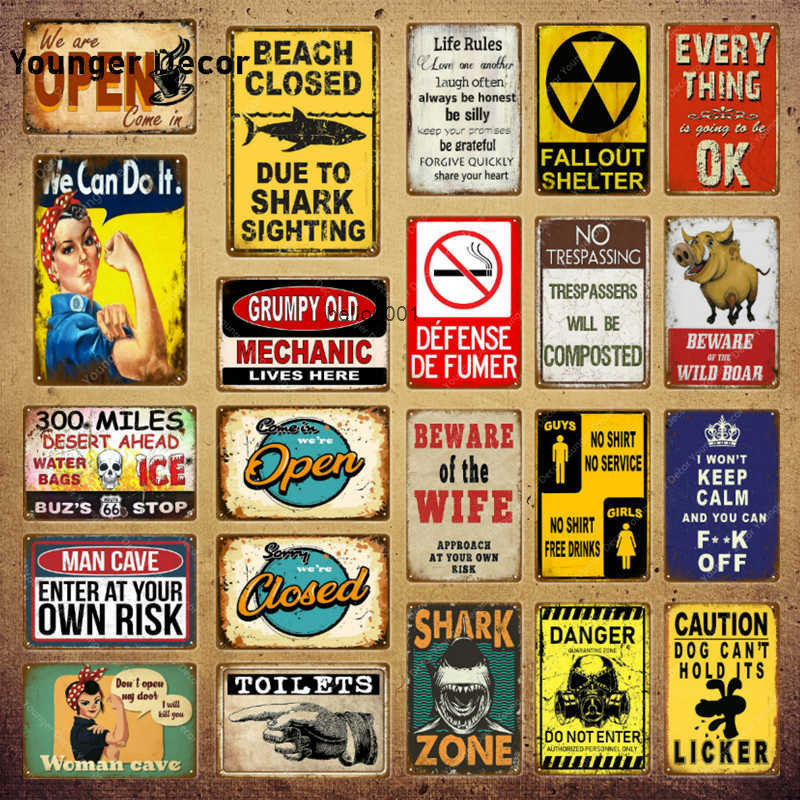Open Closed Metal Signs Vintage Shark Zone Art Poster Garage Pub Rustic Wall Plaque Bar Diner Home Decor Toilets Plate YI-158
Open Closed Metal Signs Vintage Shark Zone Art Poster Garage Pub Rustic Wall Plaque Bar Diner Home Decor Toilets Plate YI-158
