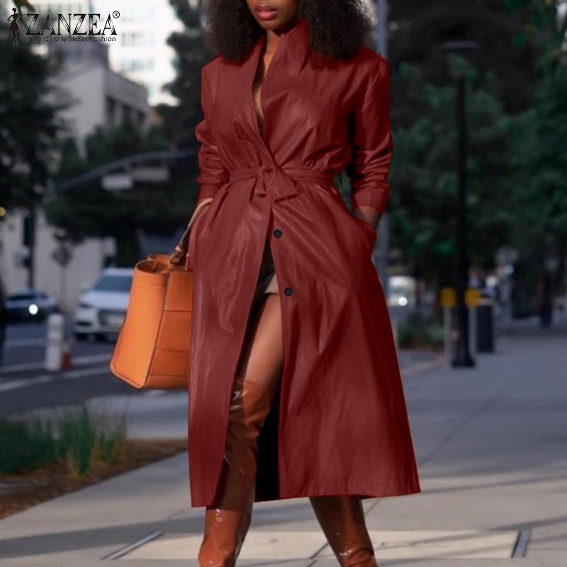 Women' Trench Coats 2022 Autumn Full Sleeve Elegant Loose Women Solid Side Pockets Cardigan Casual Jackets Fashion Pu Leather Oversi, Black
Women' Trench Coats 2022 Autumn Full Sleeve Elegant Loose Women Solid Side Pockets Cardigan Casual Jackets Fashion Pu Leather Oversi, Black