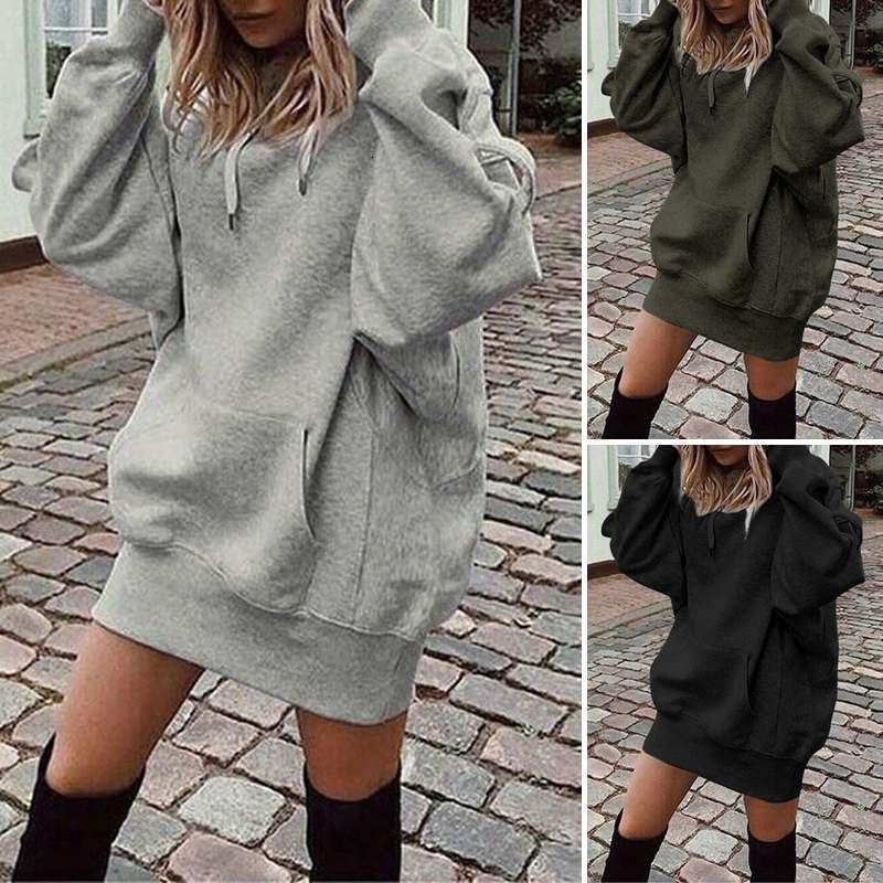 Women's Hoodies & Sweatshirts Fashion Hooded Pullover Women Winter Autumn Long Sleeve Sweatshirts Casual Loose Pockets Hoodies St, Light grey
Women's Hoodies & Sweatshirts Fashion Hooded Pullover Women Winter Autumn Long Sleeve Sweatshirts Casual Loose Pockets Hoodies St, Light grey