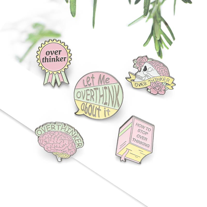Pins, Brooches Pink Brain Skull Book Enamel Pin Overthinker For Women Fashion Lapel Cartoon Metal Badge Jewelry Gift Wholesale
Pins, Brooches Pink Brain Skull Book Enamel Pin Overthinker For Women Fashion Lapel Cartoon Metal Badge Jewelry Gift Wholesale