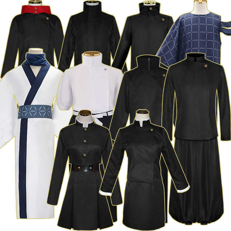 Jujutsu Kaisen Cosplay Costume Yuji Itadori Nobara Kugisaki Megumi Fushiguro Ryomen Sukuna Kimono Uniform Wigs Y0913