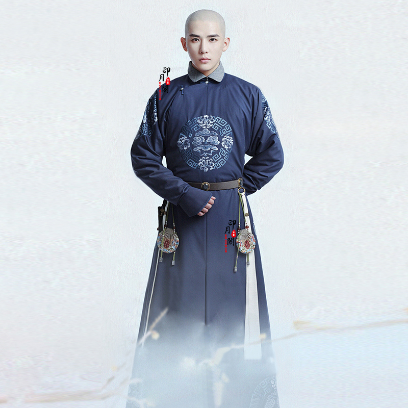 Ancient China Ethnic Clothing Qing Dynasty men Manchu clothes Kangxi Qianlong King's Dragon Robe Film TV Performance Emperor's Royal Costume