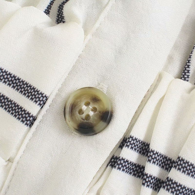 PUWD Casual Women Turn-down Collar Jumpsuit Summer Fashion Ladies High Street Draw Back Female Striped 210522