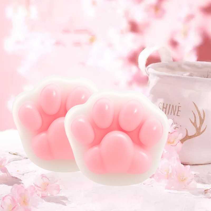 Cute Cat Claw Acarid Soaps Acne Oil Control Blackhead Remove Wash Bath Essential Oil's Handmade Soap Jabon Hecho A Mano